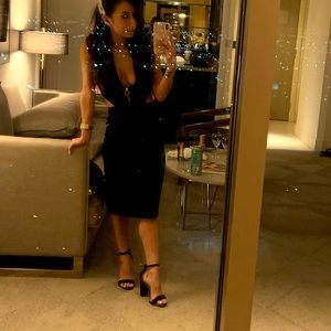 BEBE cutout black dress- XS